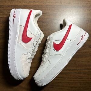White & red Air force 1 Lows. Brand new, no box.